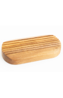 (obrázek pro) Podložka pod mýdlo z olivového dřeva (drážkovaná)